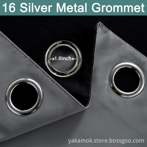Grey Full Shading Curtain for Patio Door